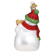 Old World Christmas Snowman With Broom Ornament
