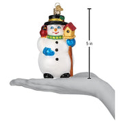 Old World Christmas Snowman With Cardinal Ornament