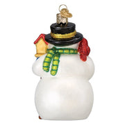 Old World Christmas Snowman With Cardinal Ornament