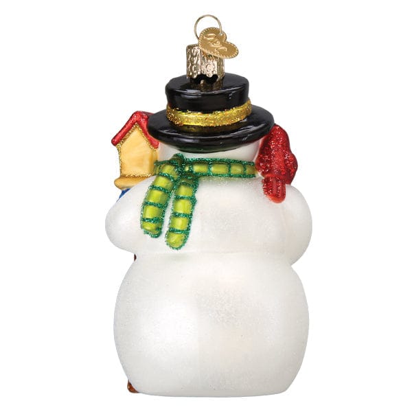Old World Christmas Snowman With Cardinal Ornament