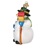 Old World Christmas Snowman With Cardinal Ornament