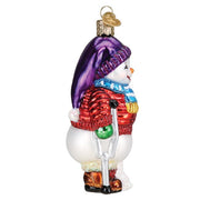 Old World Christmas Snowman With Crutches Ornament