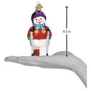 Old World Christmas Snowman With Crutches Ornament