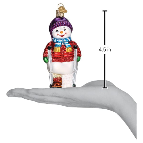 Old World Christmas Snowman With Crutches Ornament