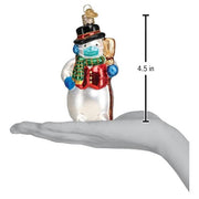 Old World Christmas Snowman With Face Mask Ornament