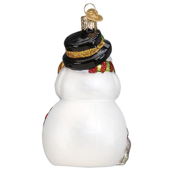 Old World Christmas Snowman With Playful Pets