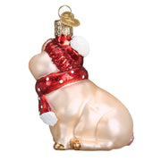 Old World Christmas Snowy Pig Ornament