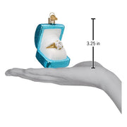 Old World Christmas Something Blue Ring Box Ornament