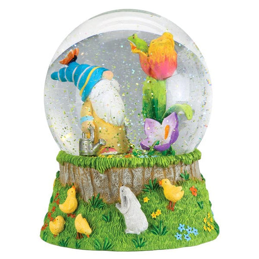 Old World Christmas Spring Garden Gnome Snow Globe