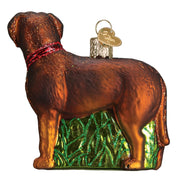 Old World Christmas Standing Chocolate Lab Ornament