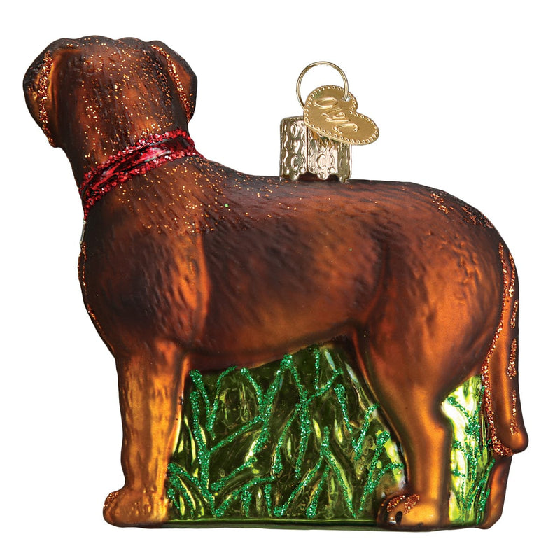 Old World Christmas Standing Chocolate Lab Ornament