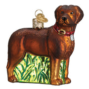 Old World Christmas Standing Chocolate Lab Ornament