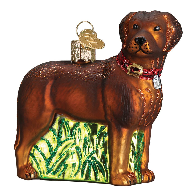 Old World Christmas Standing Chocolate Lab Ornament