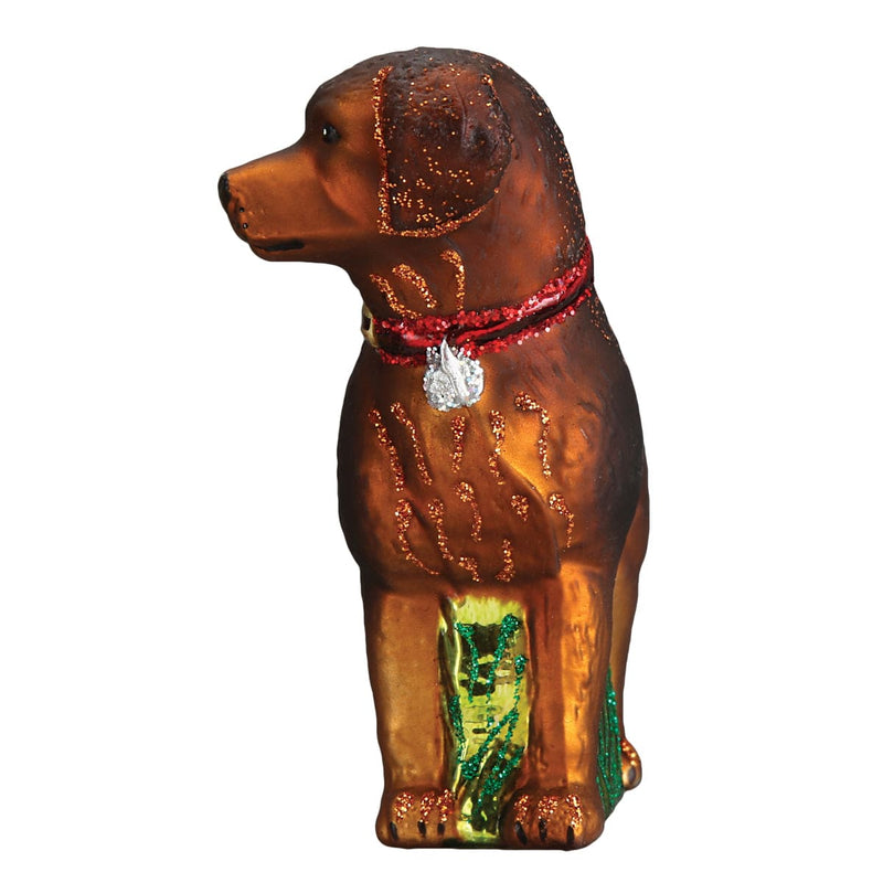 Old World Christmas Standing Chocolate Lab Ornament