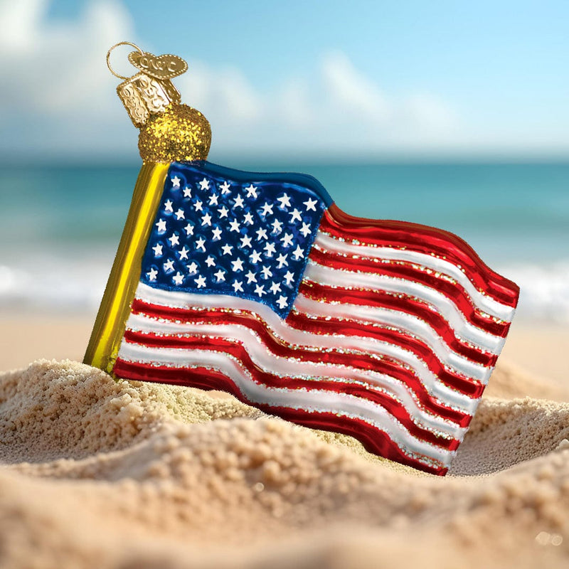 Old World Christmas Star-spangled Banner Ornament