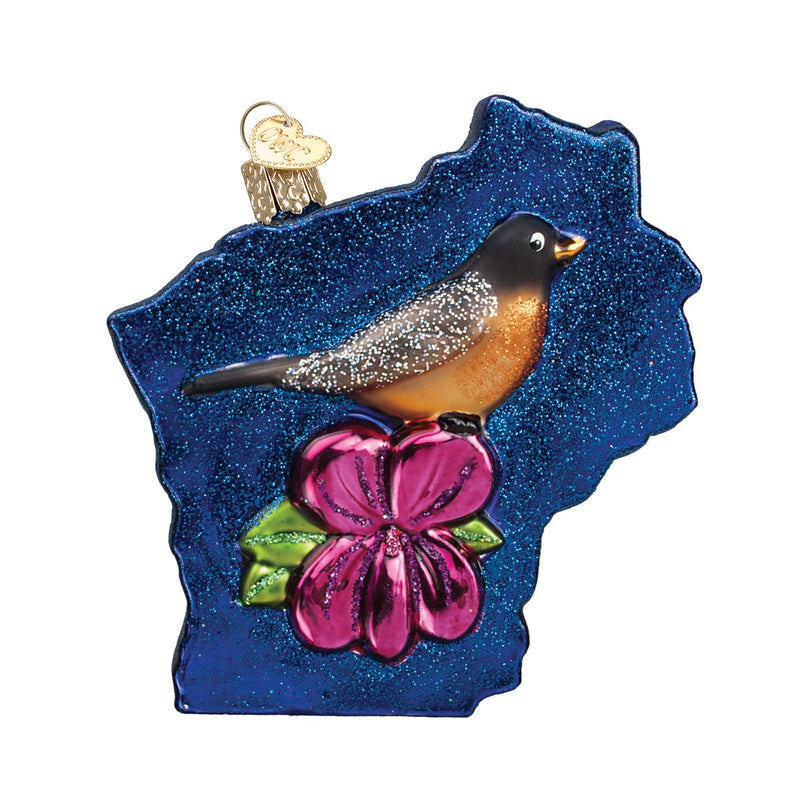 Old World Christmas State Of Wisconsin Ornament