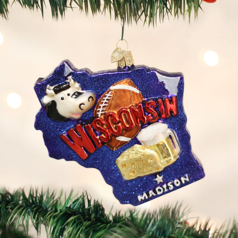 Old World Christmas State Of Wisconsin Ornament