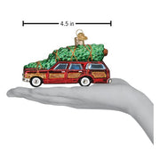 Old World Christmas Station Wagon With Tree Ornament