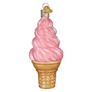 Old World Christmas Strawberry Swirl Soft Serve Ornament