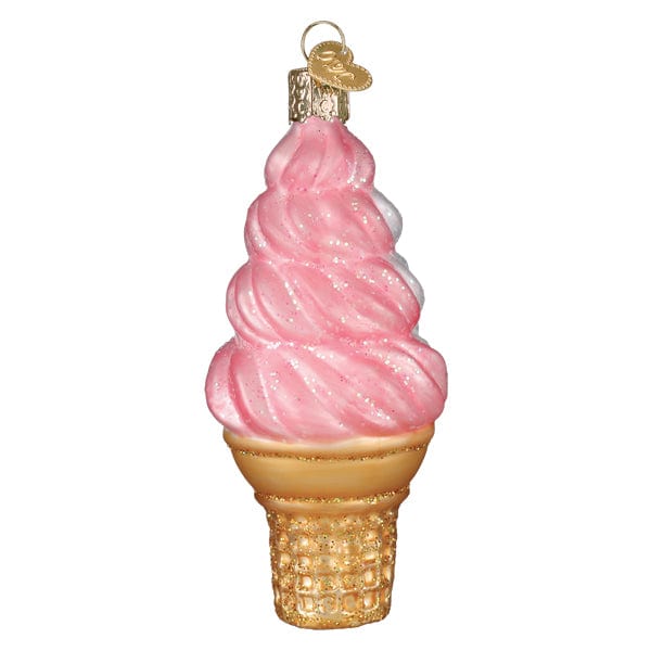 Old World Christmas Strawberry Swirl Soft Serve Ornament