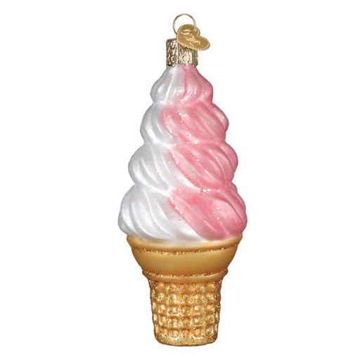 Old World Christmas Strawberry Swirl Soft Serve Ornament