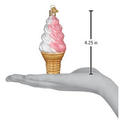 Old World Christmas Strawberry Swirl Soft Serve Ornament