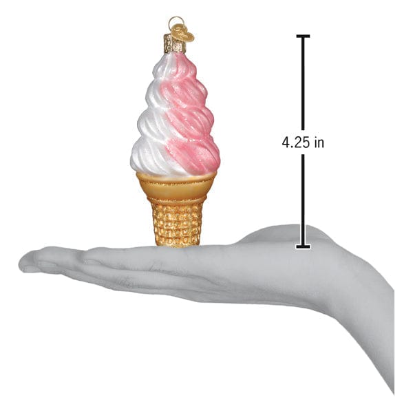 Old World Christmas Strawberry Swirl Soft Serve Ornament