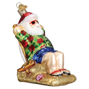 Old World Christmas Sunning Santa Ornament