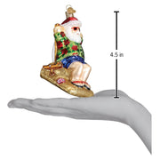 Old World Christmas Sunning Santa Ornament