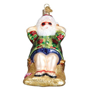 Old World Christmas Sunning Santa Ornament