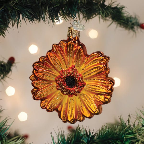 Old World Christmas Sunset Gerbera Daisy Ornament