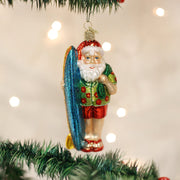 Old World Christmas Surfer Santa Ornament