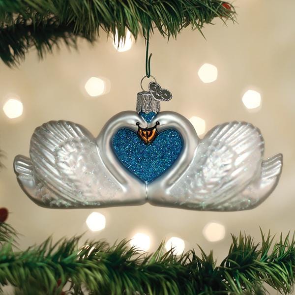 Old World Christmas Swans In Love Ornament