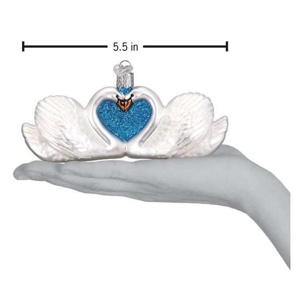 Old World Christmas Swans In Love Ornament
