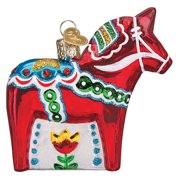 Old World Christmas Swedish Dala Horse Ornament