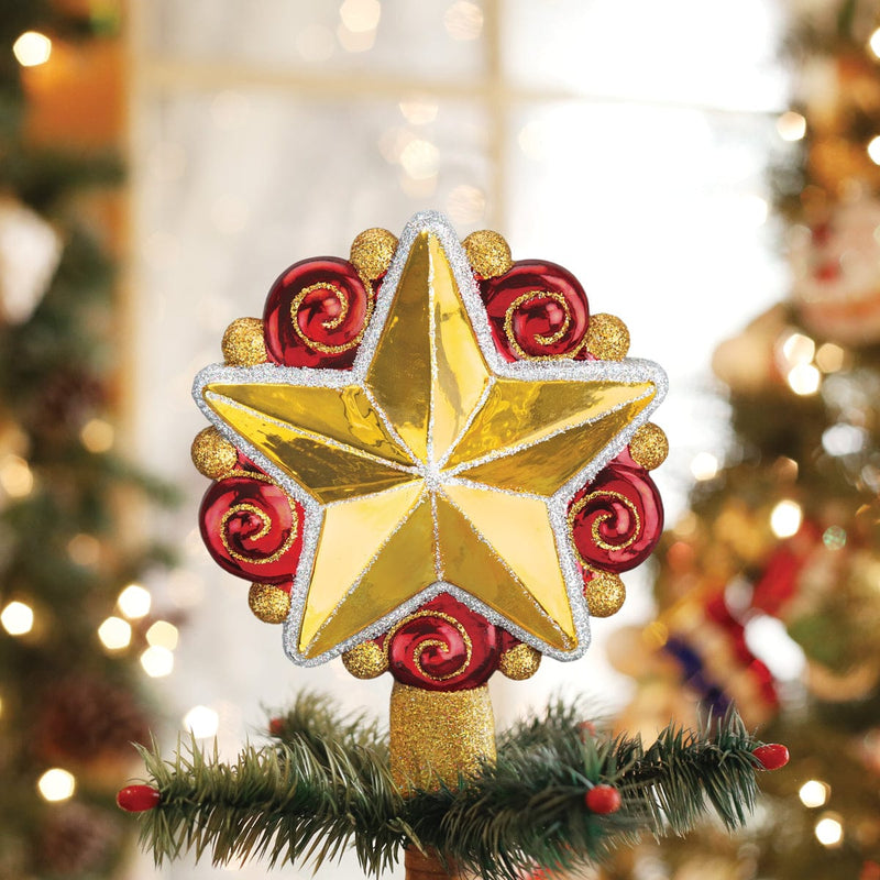 Old World Christmas Swirly Star Tree Top