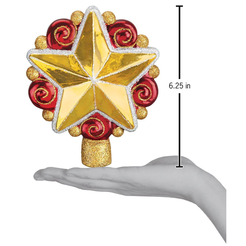 Old World Christmas Swirly Star Tree Top