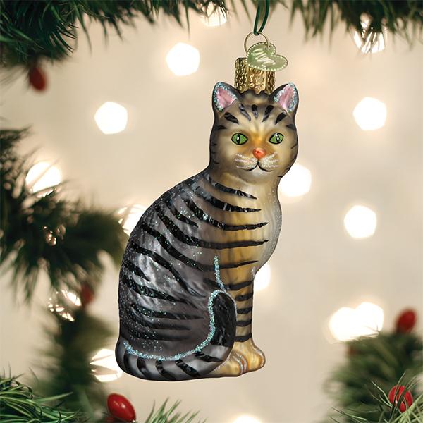 Old World Christmas Tabby Cat ornament