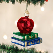 Old World Christmas Teacher's Apple Ornament