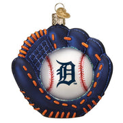 Old World Christmas Tigers Baseball Mitt Ornament