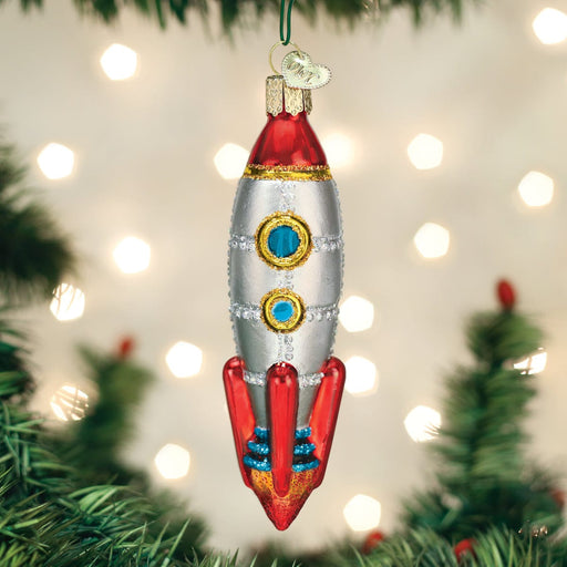 Old World Christmas Toy Rocket Ship Ornament