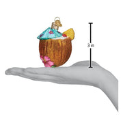 Old World Christmas Tropical Coconut Drink Ornament