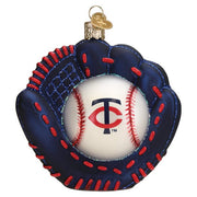Old World Christmas Twins Baseball Mitt Ornament