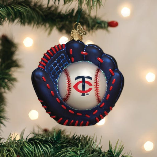 Old World Christmas Twins Baseball Mitt Ornament