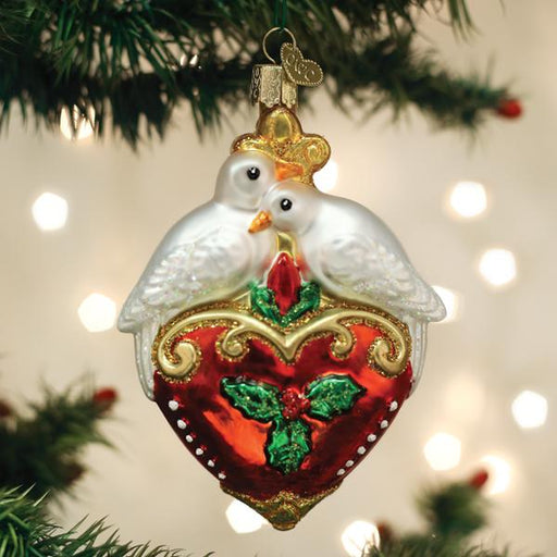 Old World Christmas Two Turtle Doves Ornament