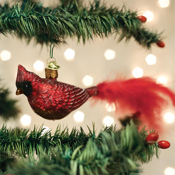 Old World Christmas Vintage Cardinal Ornament
