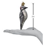 Old World Christmas Vintage Hairy Woodpecker Ornament