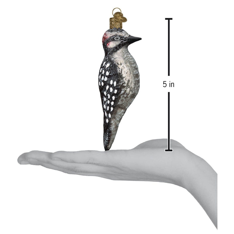 Old World Christmas Vintage Hairy Woodpecker Ornament