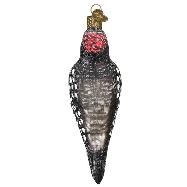 Old World Christmas Vintage Hairy Woodpecker Ornament