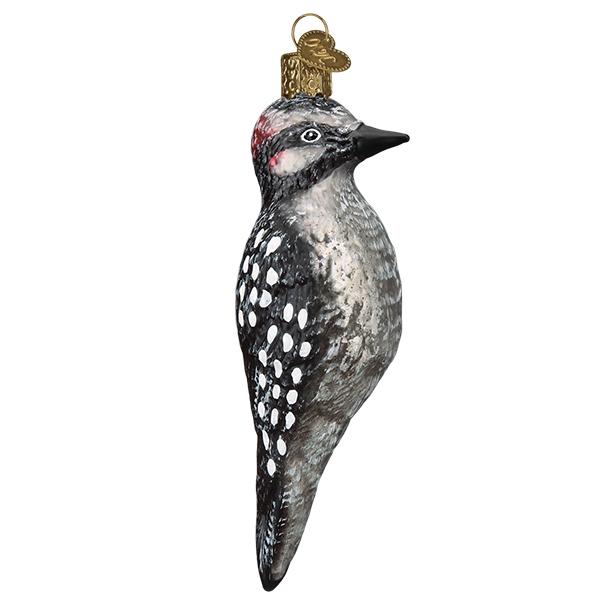 Old World Christmas Vintage Hairy Woodpecker Ornament